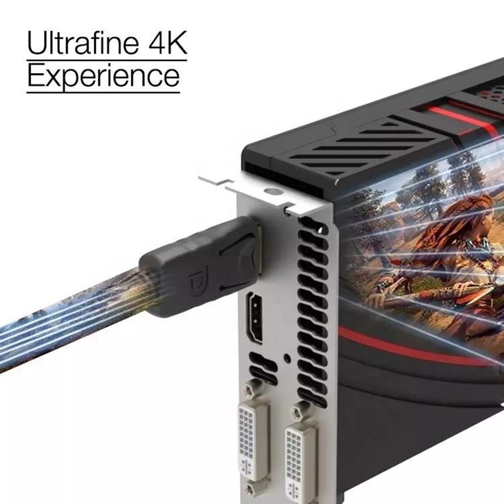 PrimeX PX-DP5 4K 60hz Display Port Kablo 5 Metre 1.4v 21.60 Gbps 1080p 144Hz, 165hz Destekli Displayport Kablo, 5 metre 144hz Display kablo