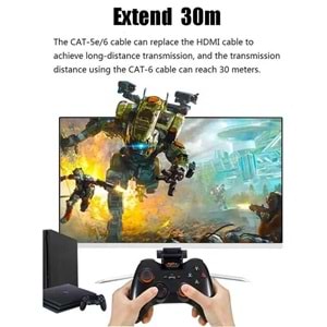 NBTech NB-HDEX30 30 metre CAT6 Network Üzerinden 4K HDMI Uzatıcı, 4K HDMI Extender, Cat6 Hdmi Görüntü Aktarma (4K HDMI 2.0 CAT6 Aktarma)