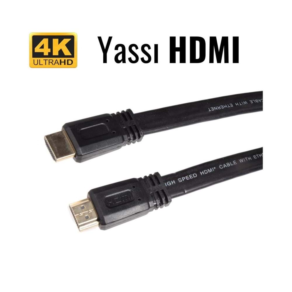 NBTech NB-HDR20 3D/4K/2K Full HD 1.4V Yassı HDMI Kablo 20 Metre