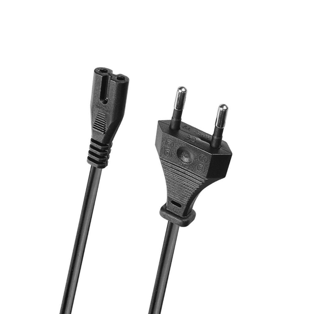 PrimeX PX-TYP3 3 Metre Teyip power Kablo, Teyip kablo 3 metre, 3 Metre TV Power kablo, 3 metre ikili power kablo