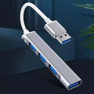 NBTech NB-TYP5 Ultra Slim Gri USB Hub, 4 Port USB 3.0 Çoklayıcı, USB Çoklayıcı