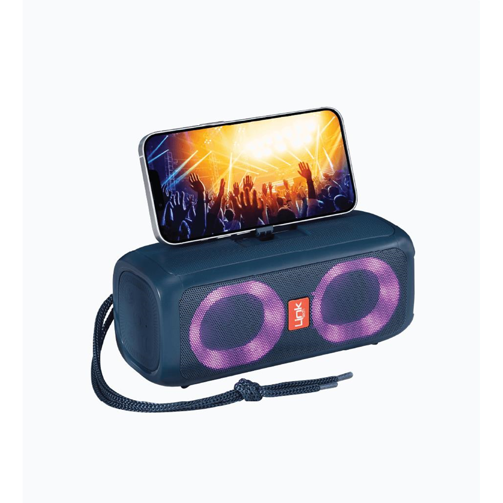 Linktech Q218 Mavi 7W 90Db RGB Bluetooth Hoparlör Monbil Standlı
