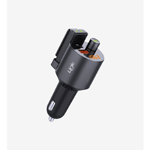 Linktech RF12 Premium Dual port PD & QC3.0 38w Type C Şarj Çıkışlı, 5.1 Bluetooth FM Transmitter