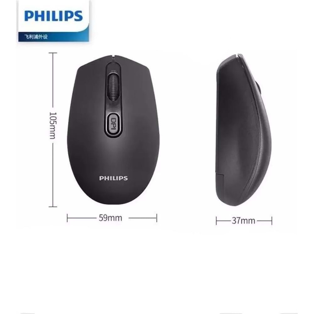 Philips SPK7405 M405 2.4 Ghz 800-1600 Dpi Kablosuz Mouse