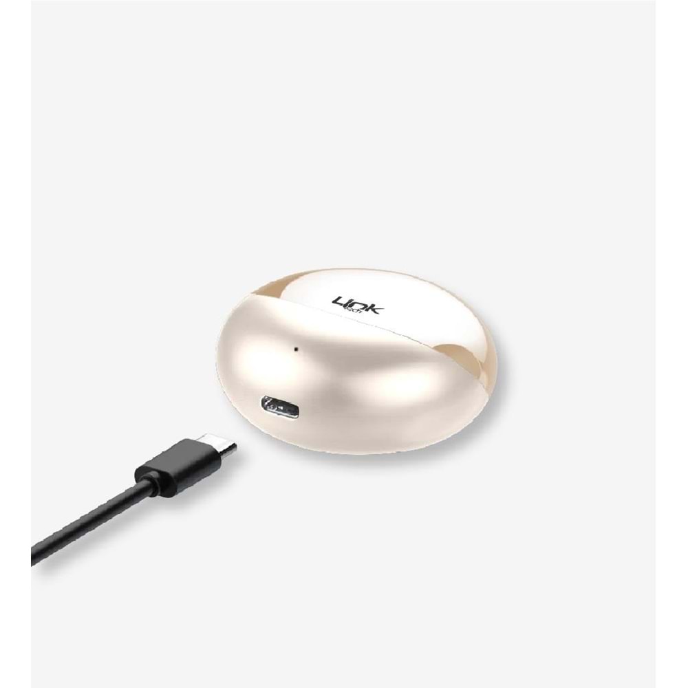 LinkTech PREMIUM Gold TW20 ENC IPX4 350mAh BT V5.3 Type C Kulak İçi Bluetooth Kulaklık