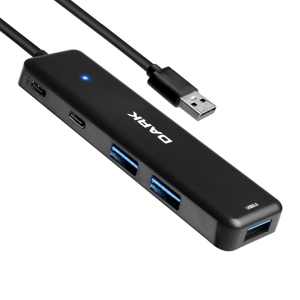 Dark Connect Master X5C Usb3.2 Gen 1 Type-A To 3 Port Usb-A & 1 Port Type-C 2.0 / 1x Type-C Charge (DK-AC-USB347)