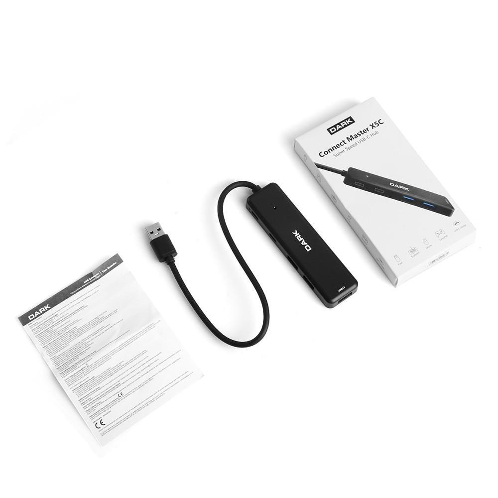 Dark Connect Master X5C Usb3.2 Gen 1 Type-A To 3 Port Usb-A & 1 Port Type-C 2.0 / 1x Type-C Charge (DK-AC-USB347)