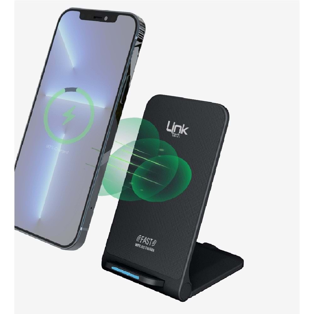 LinkTech W515 Masaüstü 15W Tip-C Wireless Şarj Cihazı & Telefon Tutacağ