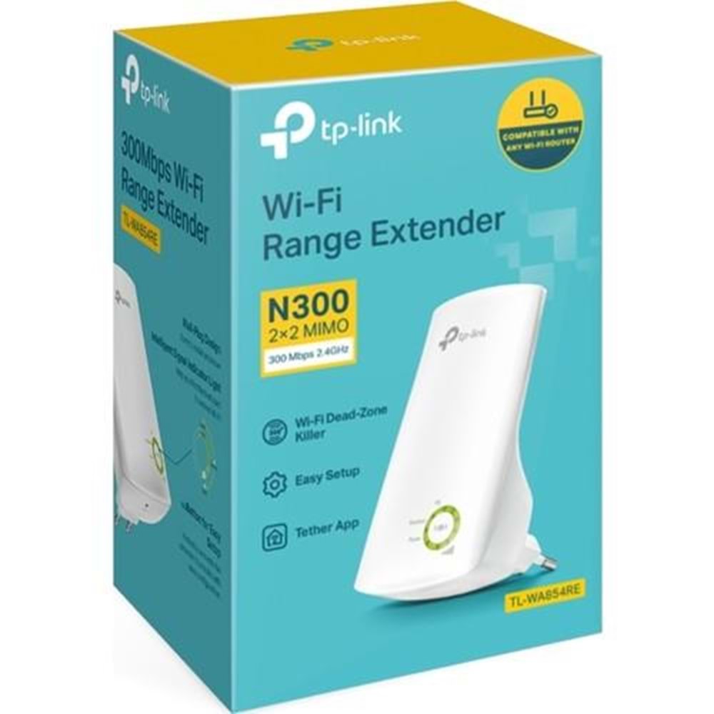 TP-LINK TL-WA854RE 300 Mbps N Kablosuz Wall Plug Kolay Kurulumlu Evrensel Menzil Genişletici